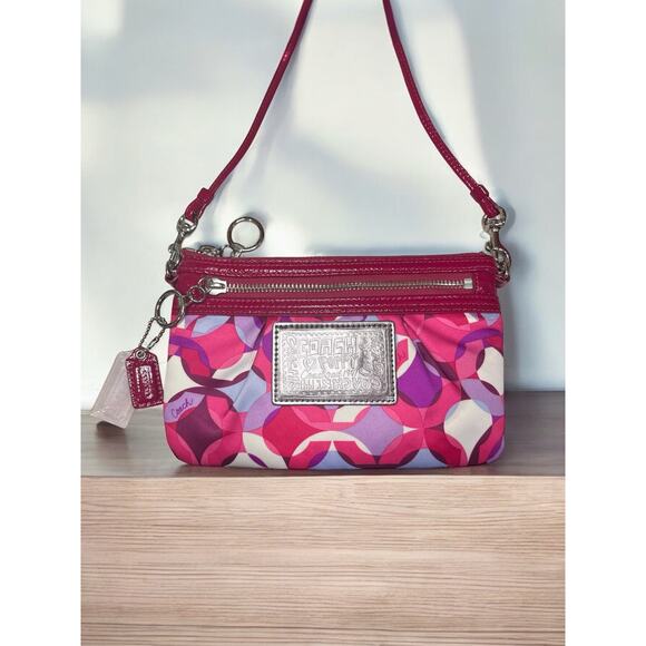 Y2K Coach 14747 Poppy Kaleidoscope Glam Tote/Crossbody/Wristlet Set - Picture 5 of 16